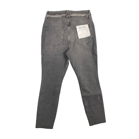 Good American Woman's Good Curve Skinny Crop Frayed High Waist Jeans Size 10/30 - Picture 5 of 10